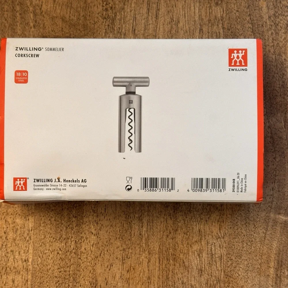 ZWILLING‎ Sommelier Stainless Steel Corkscrew 18/10 Ergonomic Wine Opener